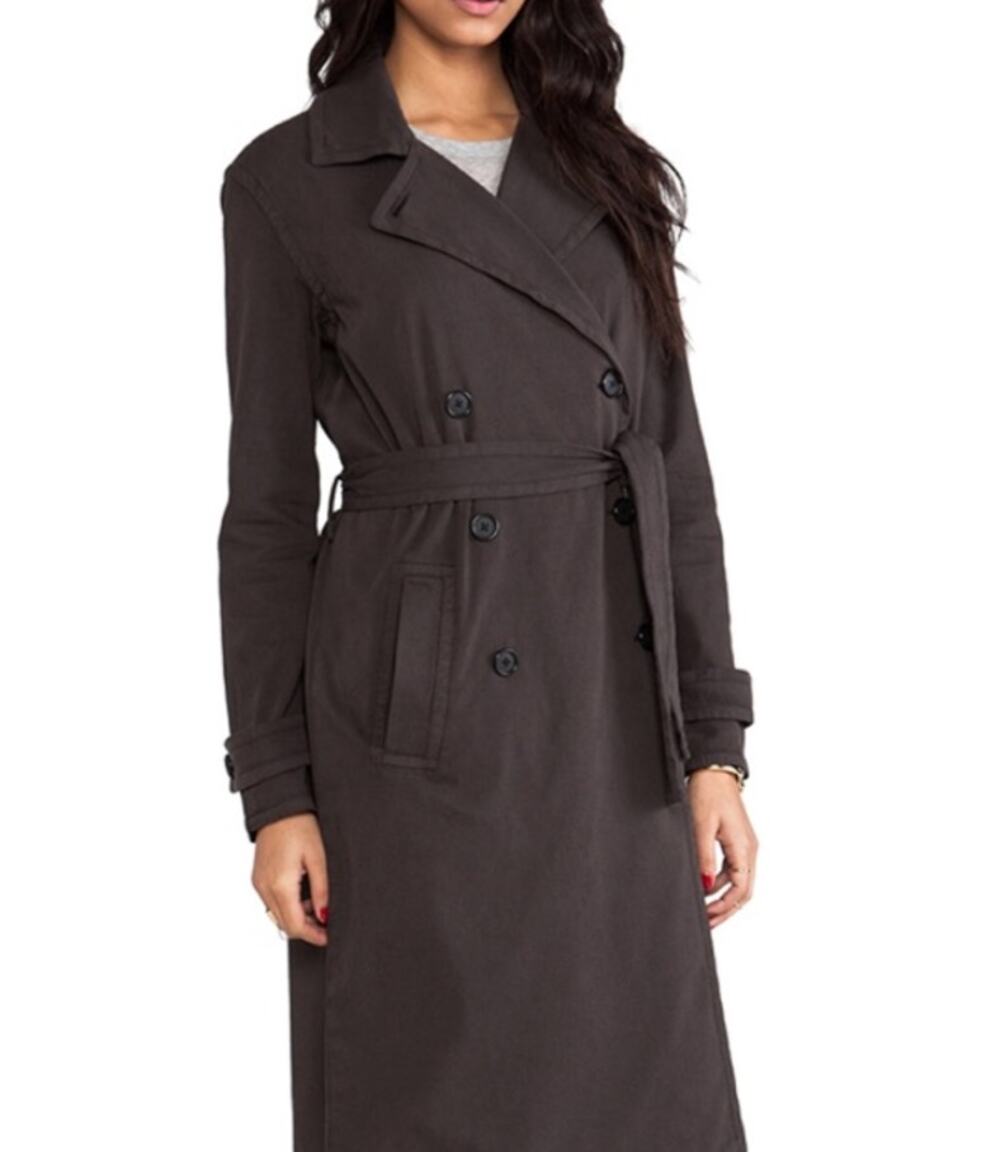 James Perse Women's Military Overcoat Jacket Forest Green Quiet Luxury SZ 2 (M)